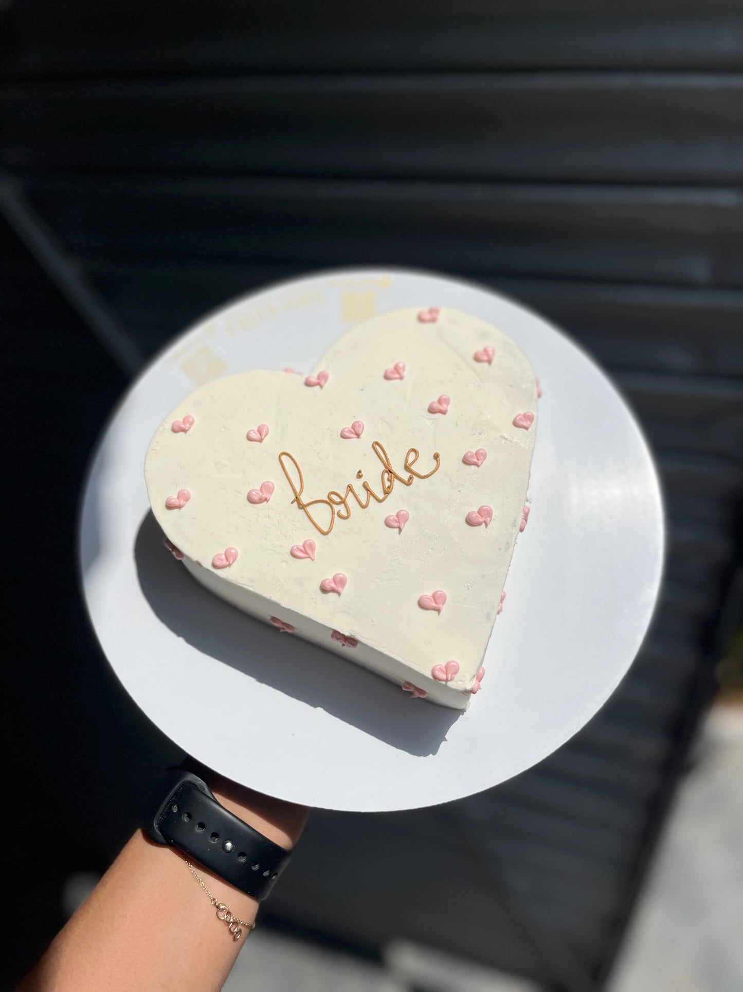 Heart- shaped Bride Cake