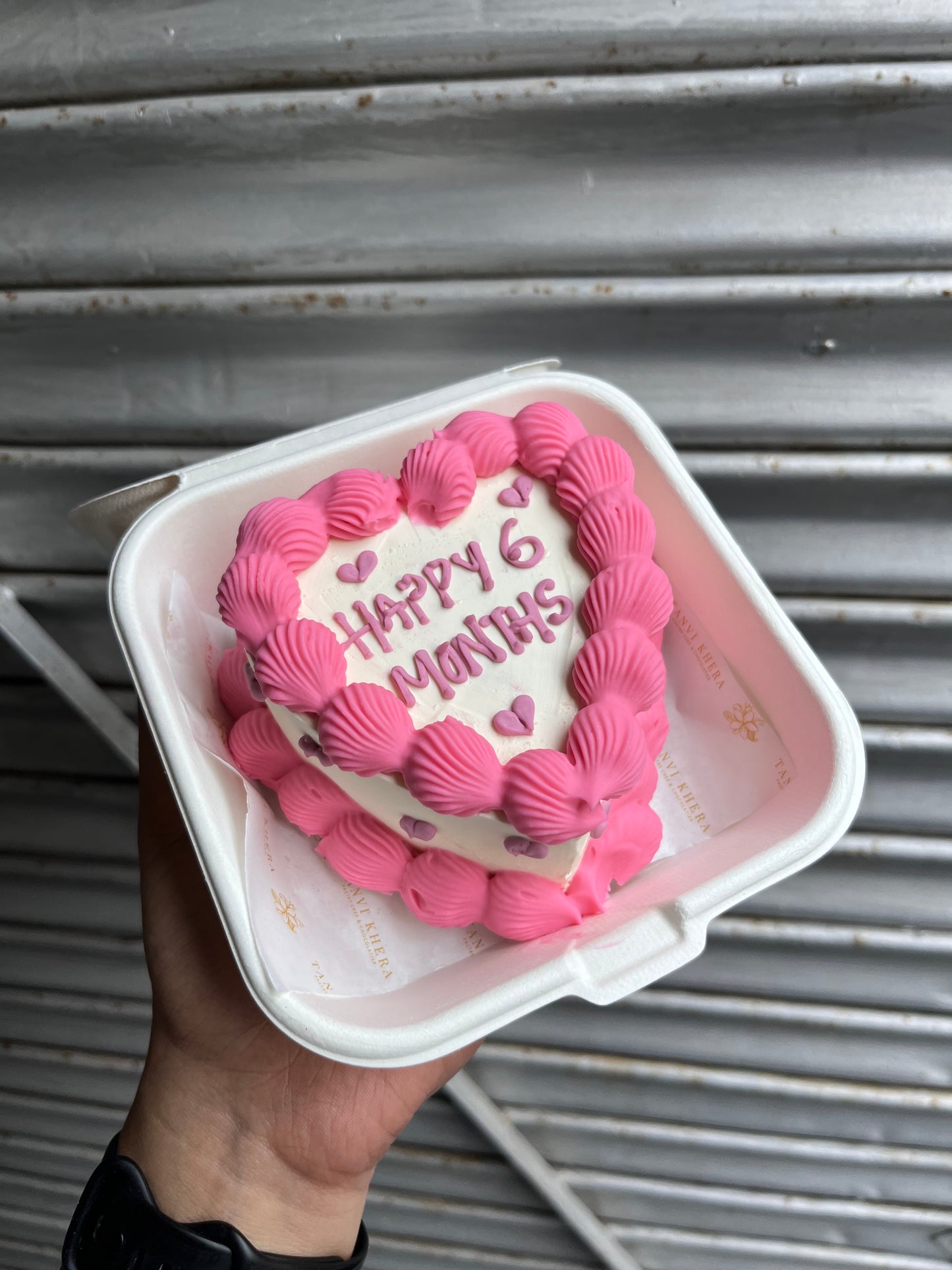 Heart monthversary bento