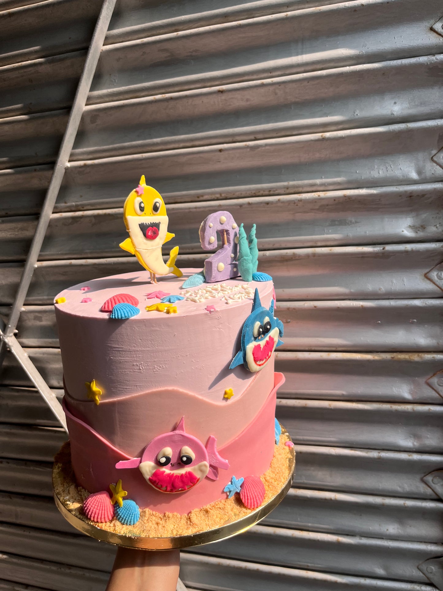 Baby Shark Cartoon Cake