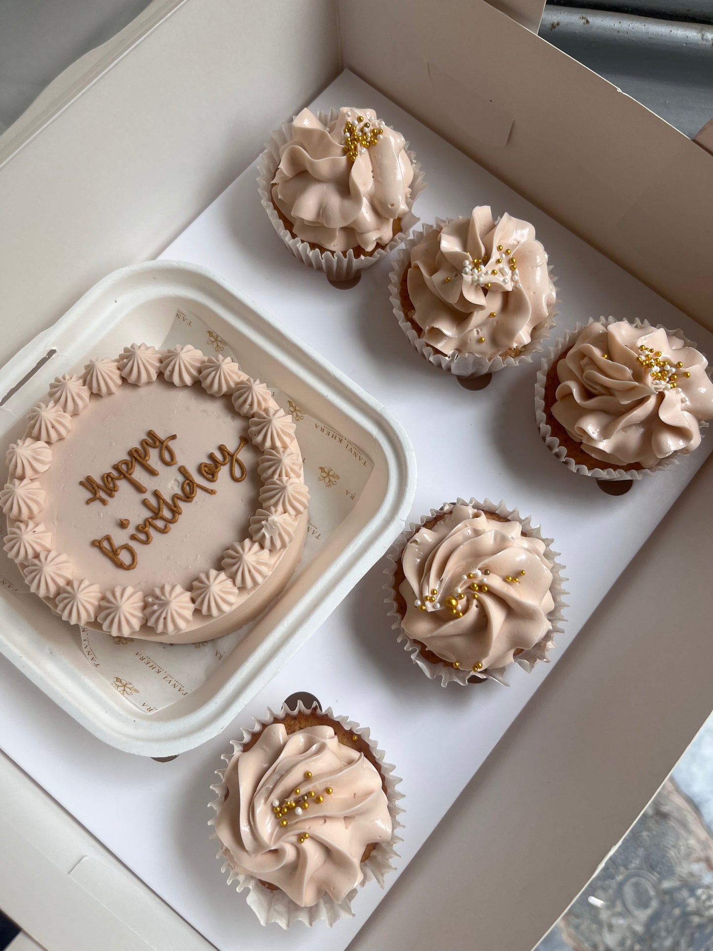 Beige Brown Birthday Bento Hamper
