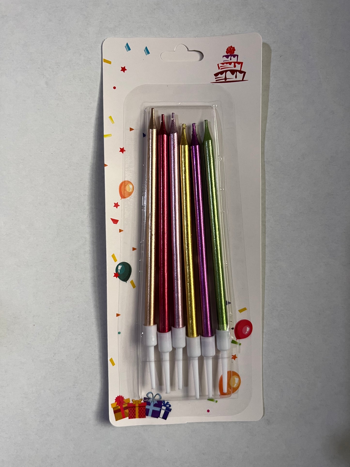 Mixed colours long candle
