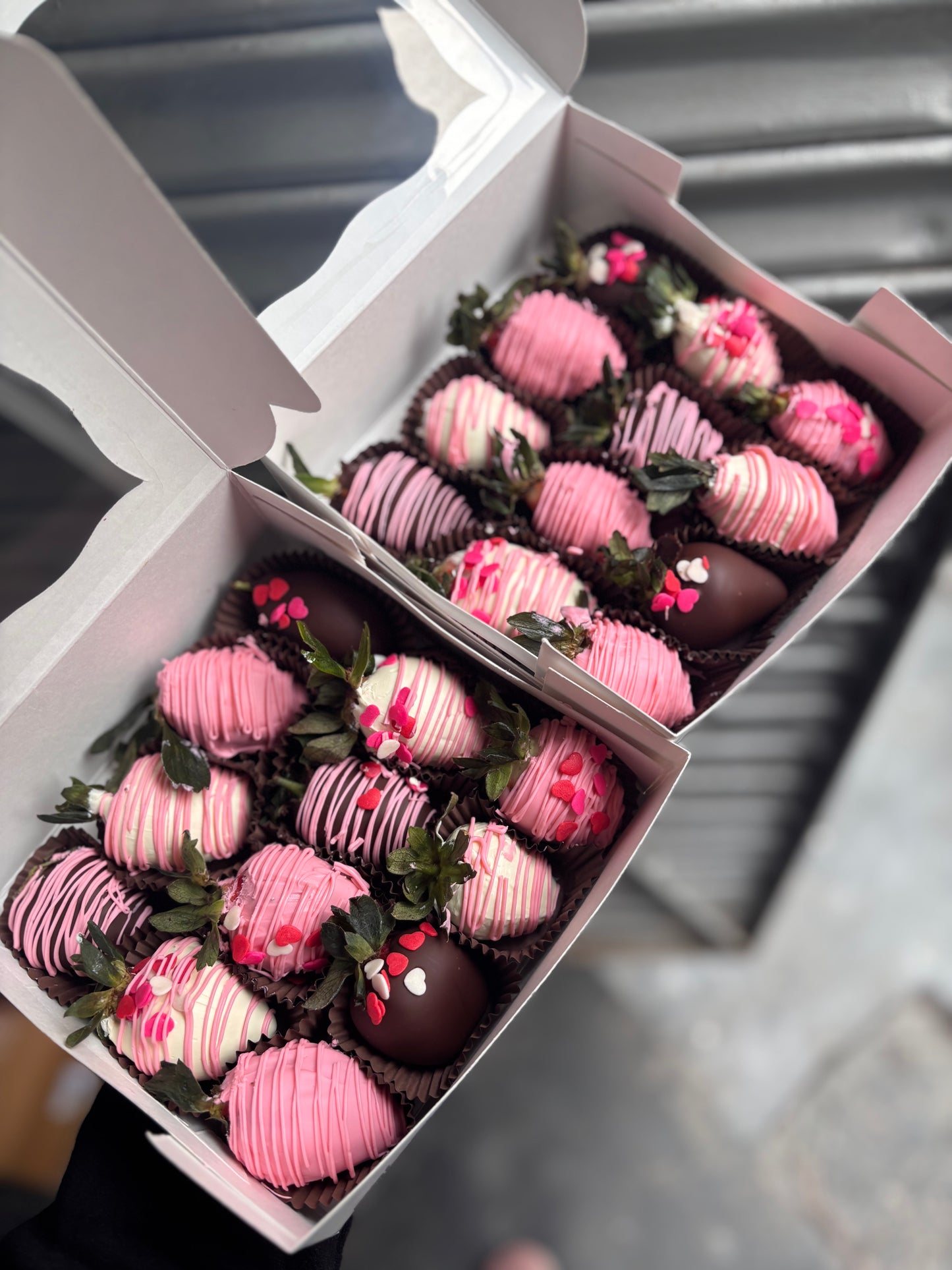 Belgian White and Dark Chocolate covered Mahabaleshwar Strawberry