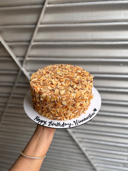 Almond Crunch with Whipped Cream Cake