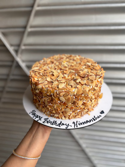 Almond Crunch with Whipped Cream Cake