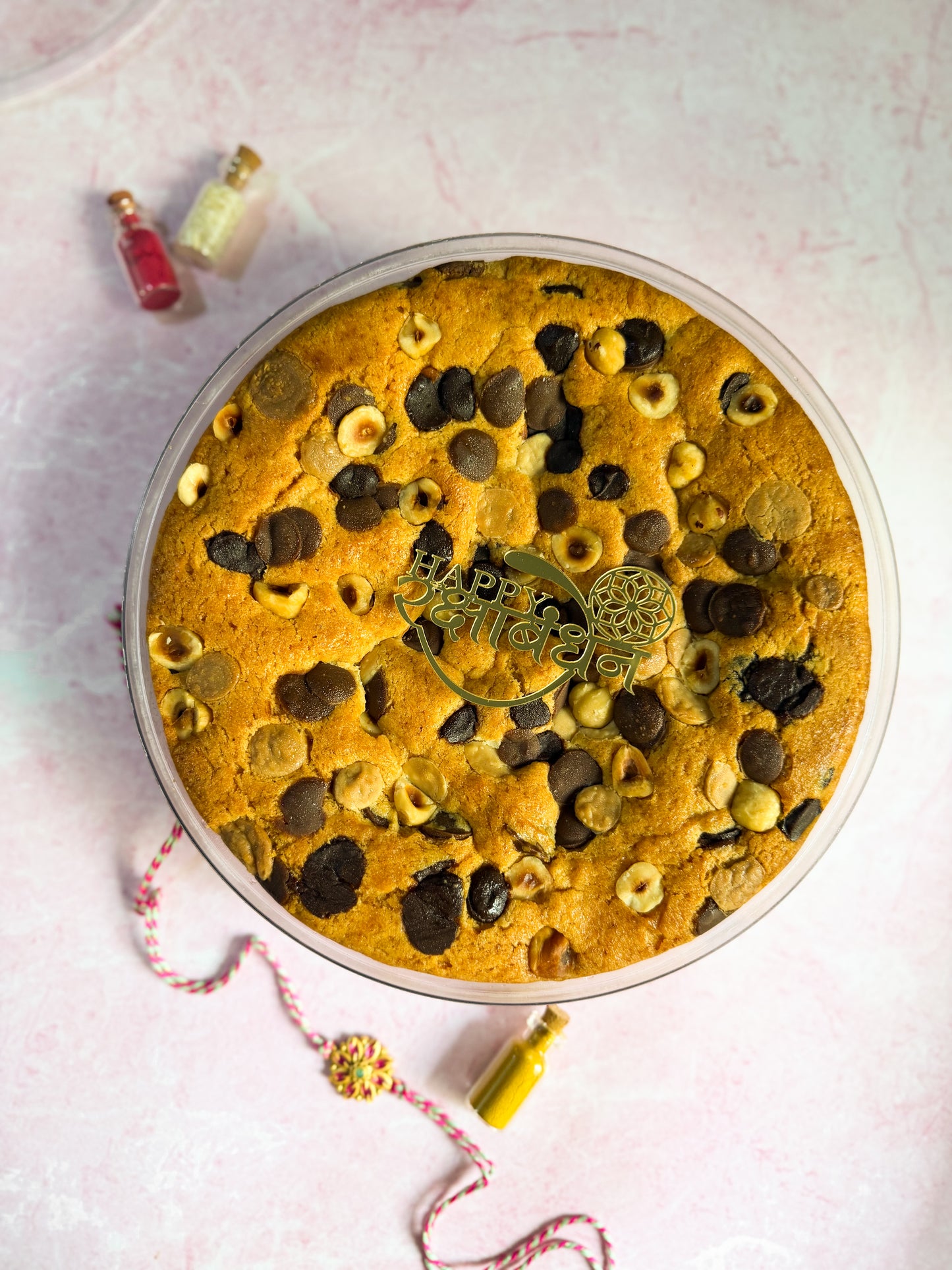 Butter Tea cake with Belgian Chocolate chips and Hazelnuts