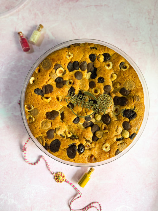 Butter Tea cake with Belgian Chocolate chips and Hazelnuts