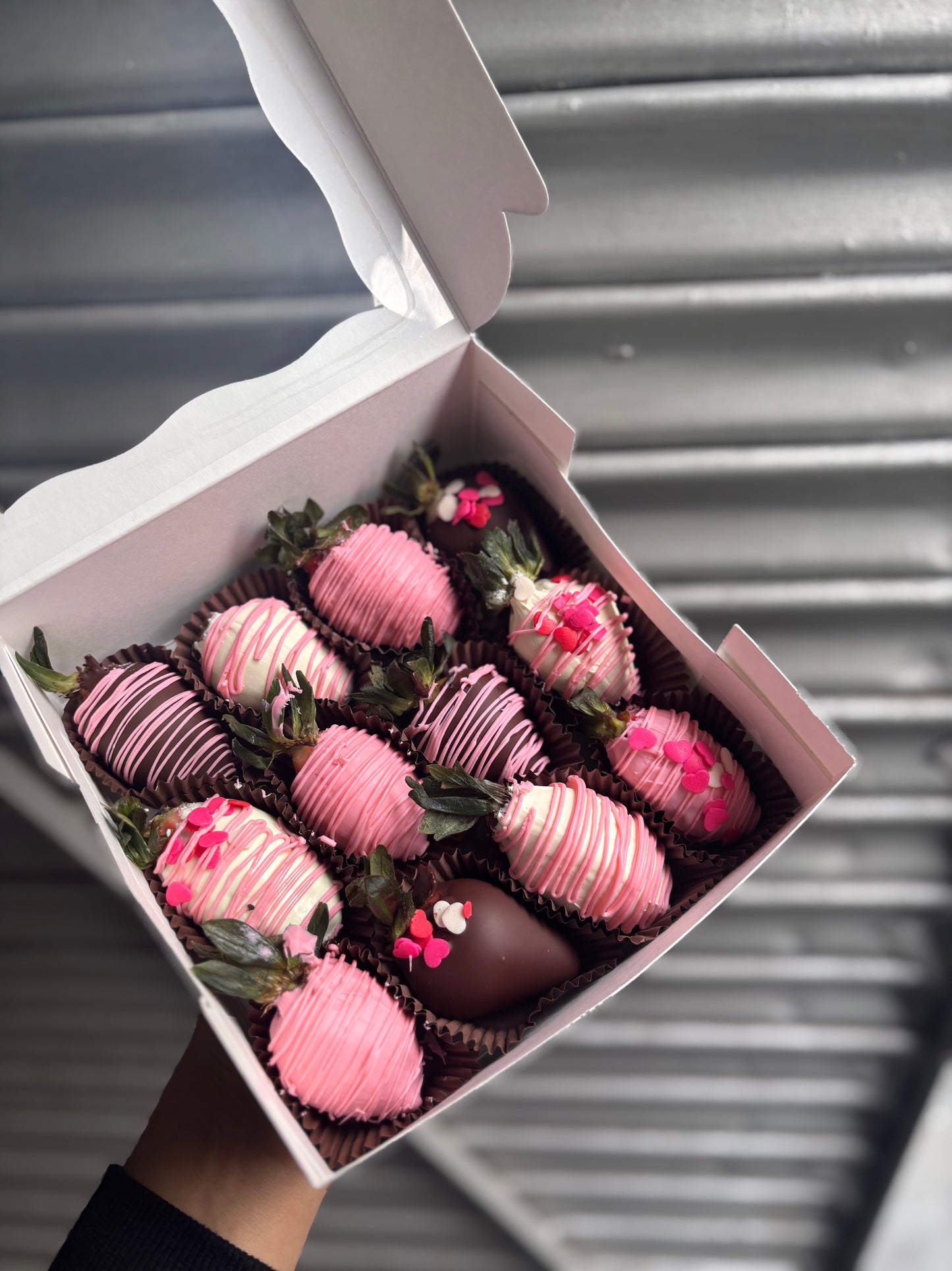 Belgian White and Dark Chocolate covered Mahabaleshwar Strawberry