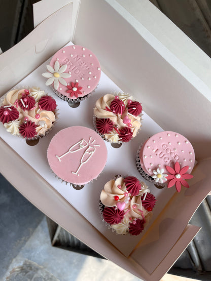 New bride cupcake box of 6