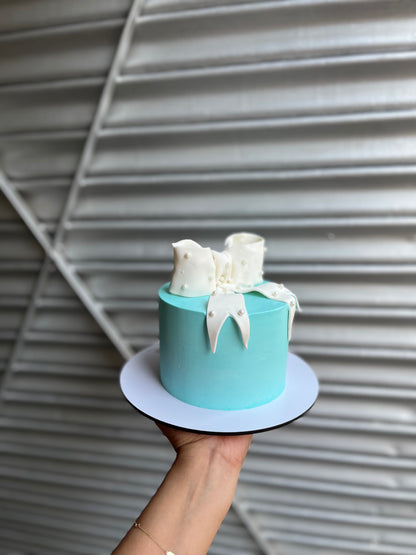 Tiffany Blue Bow Cake