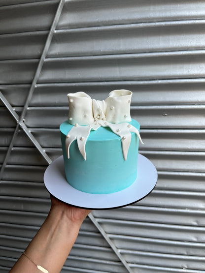 Tiffany Blue Bow Cake
