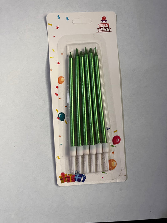 Green long candle