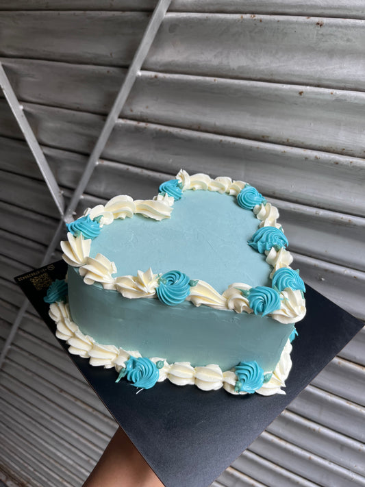 Blue and White Victorian Cake