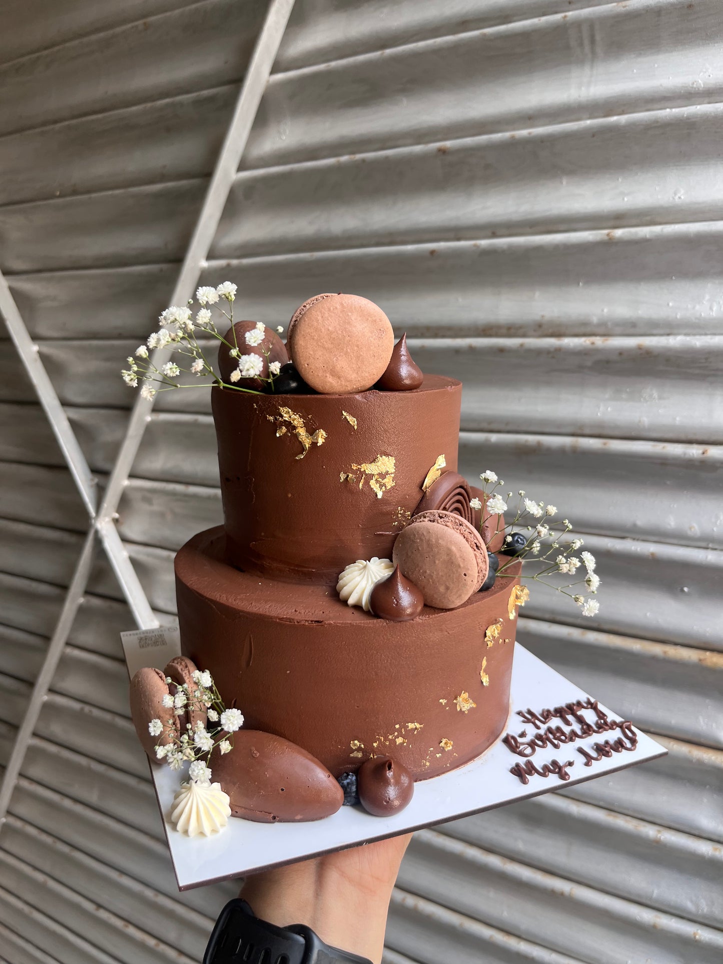 Chocolate Gold Leaf Cake