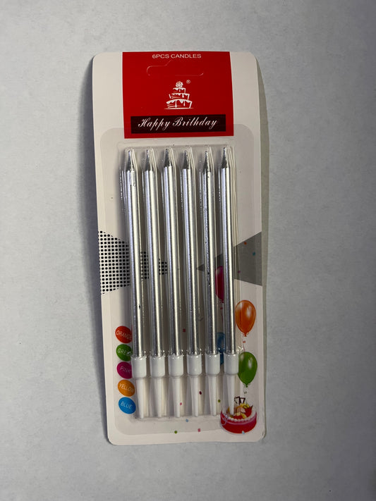 Silver long candle