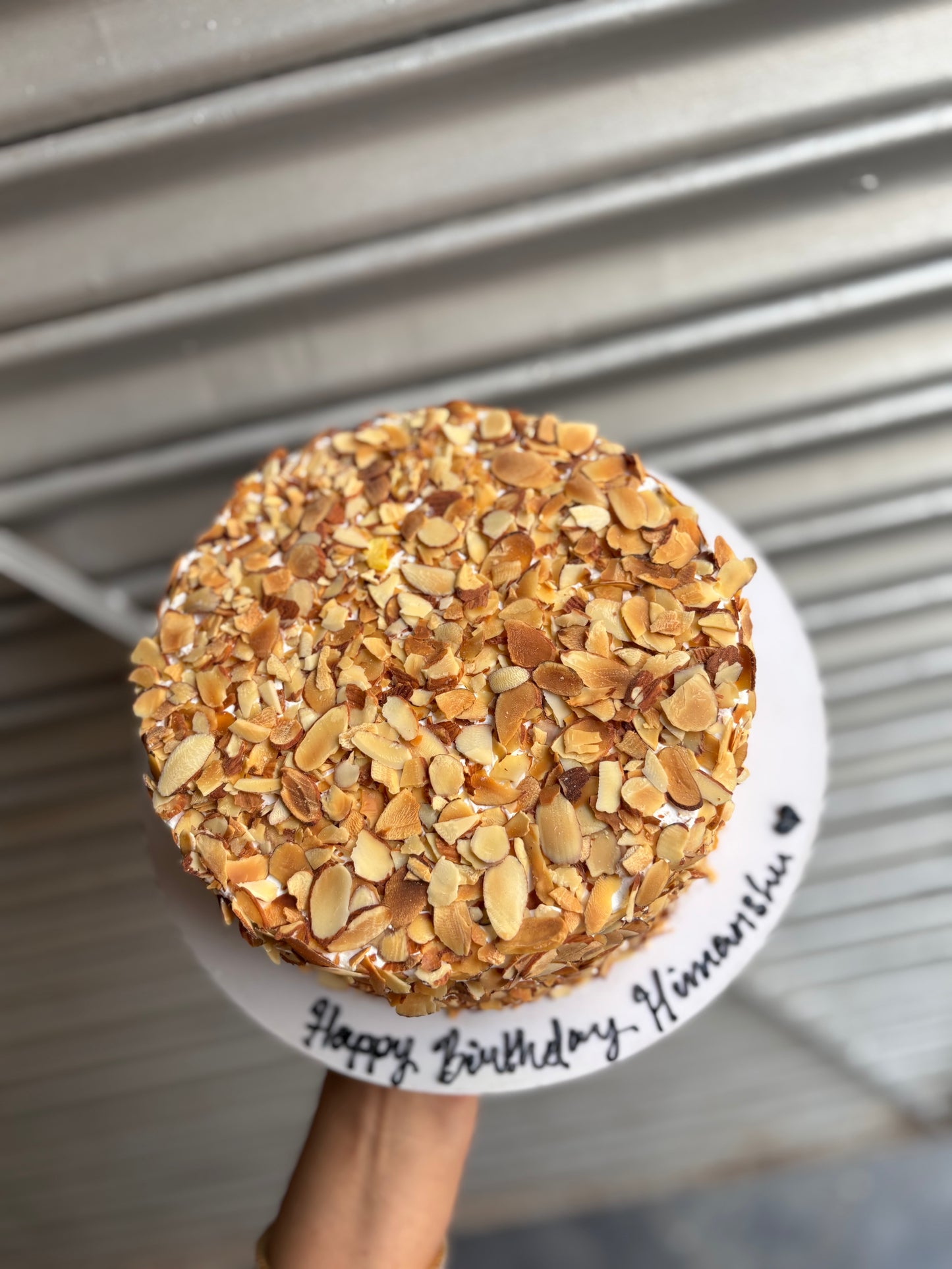 Almond Crunch with Whipped Cream Cake