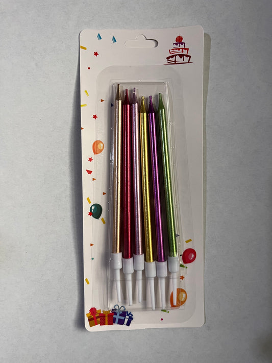 Mixed colours long candle