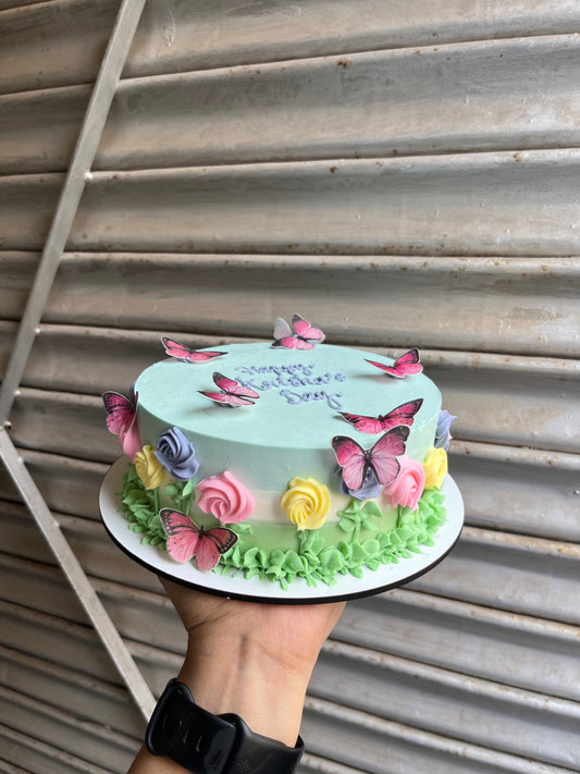 Floral Butterfly Cake