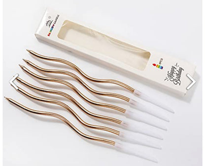 Wavy Gold long candle