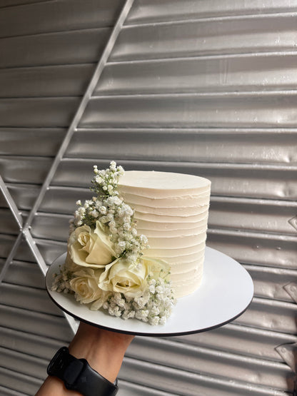 White Floral Cake