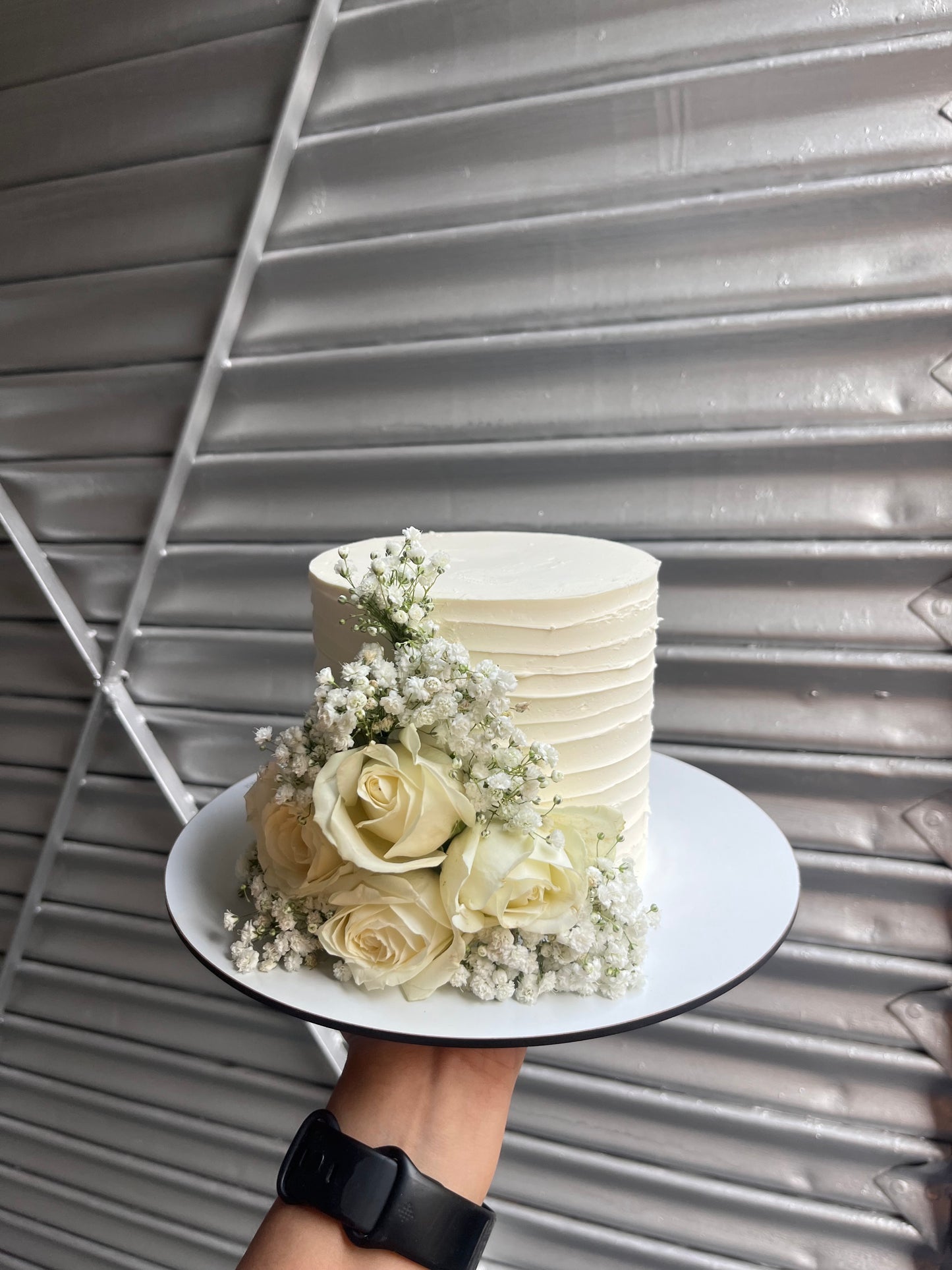 White Floral Cake