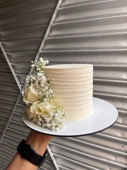 White Floral Cake