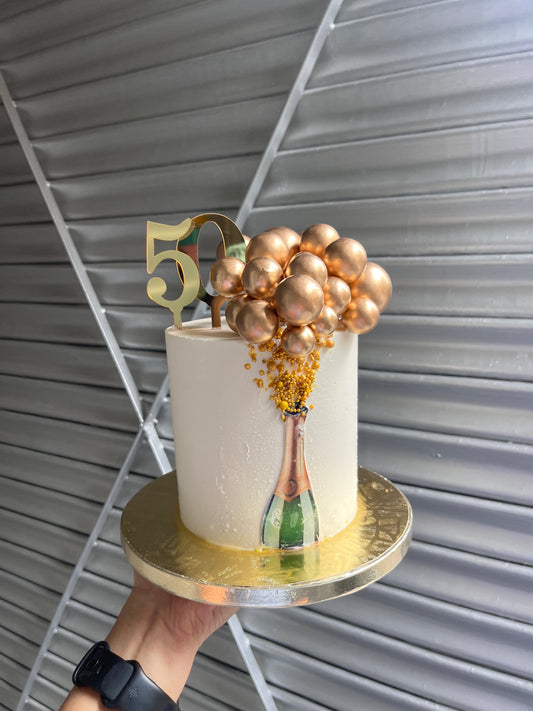 Champagne pop cake