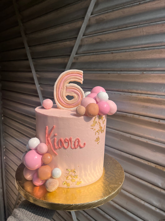 Pink and Peach Pastel Cake