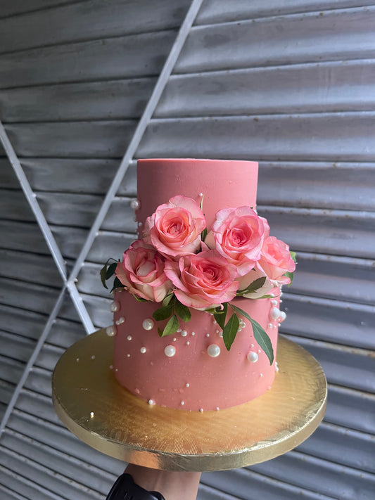 Pink Pearls Cake