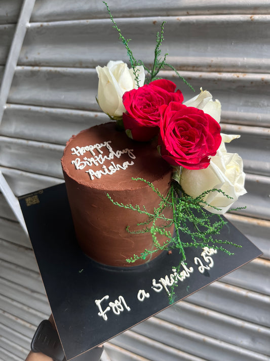 Red and White Chic Cake