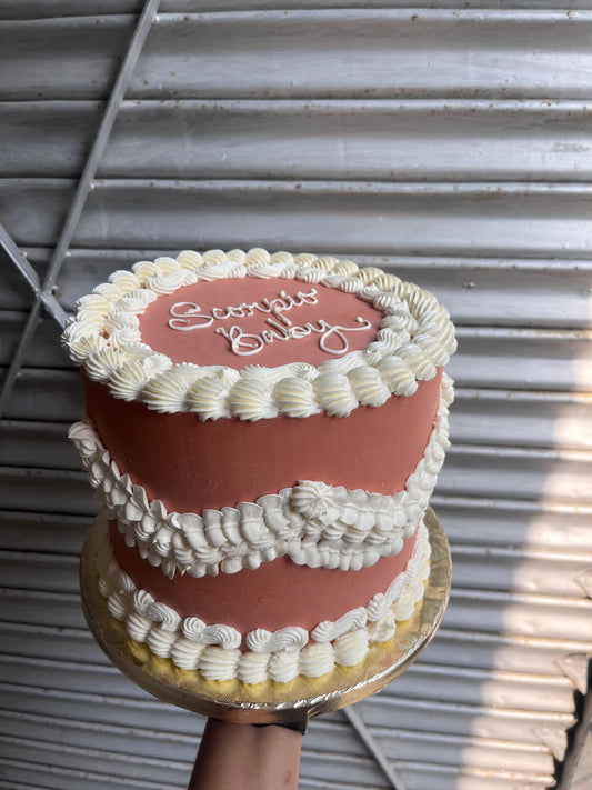 Rustic Tall Victorian Cake