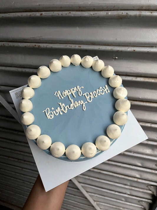 Simple Blue Birthday Cake