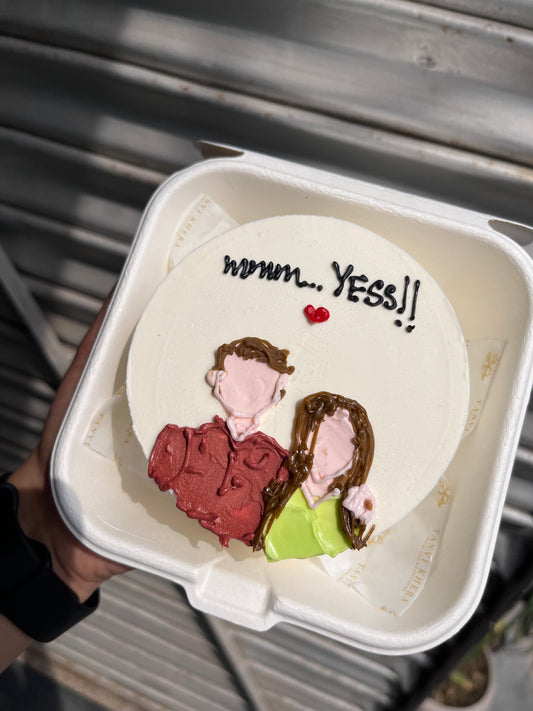 They Said Yes Bento Cake