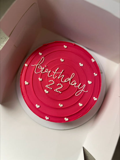 Pink Swirl Birthday Cake