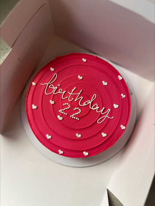 Pink Swirl Birthday Cake