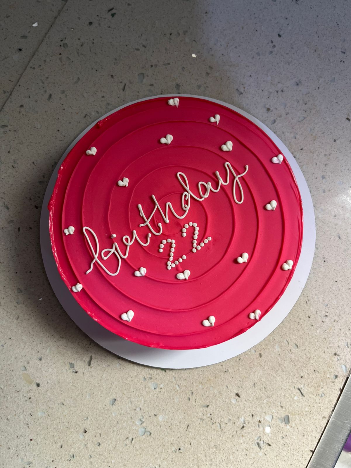 Pink Swirl Birthday Cake
